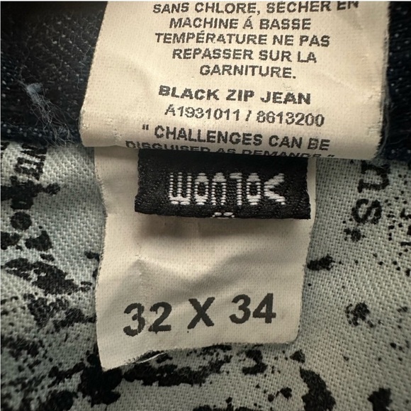 Volcom Zip Relaxed Fit Men's Denim Jeans, Dark Blue, Size 32 x 34 - Picture 9 of 12